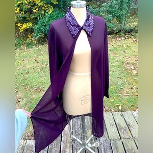 🍆Vintage Eggplant Purple Sequin Capelet🍆